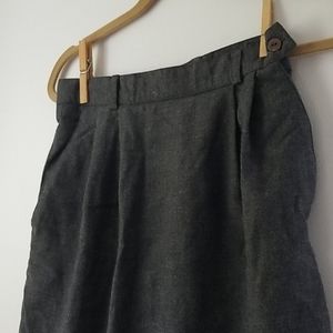 Vintage pure virgin wool gray heathered skirt